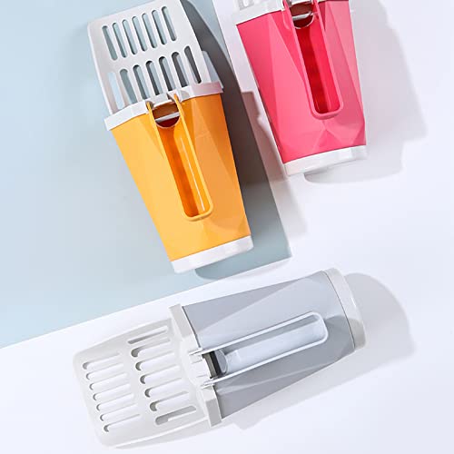 TITA-DONG Cat Litter Scoop, Cat Litter Scooper with Trash Container, Cat Litter Shovel with Waste Can, Removable Cat Litter Scoop Holder, Large Capacity Portable Cat Litter Scooper (Gray)