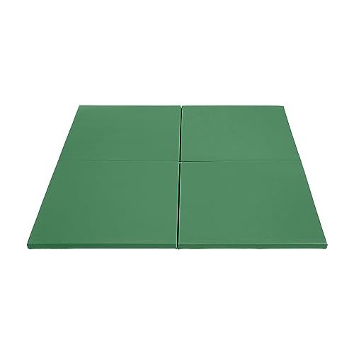 ECR4Kids SoftZone Play Patch Activity Mat Squares, Modular Playmat, Green