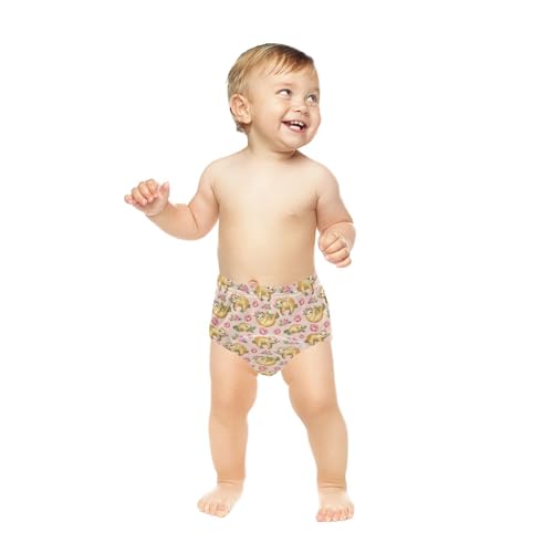 Wusikd Toilet Training Pants Sloth Toddler Potty Training Underwear Pink Flowers 3 Pack for Boys Girls 3T