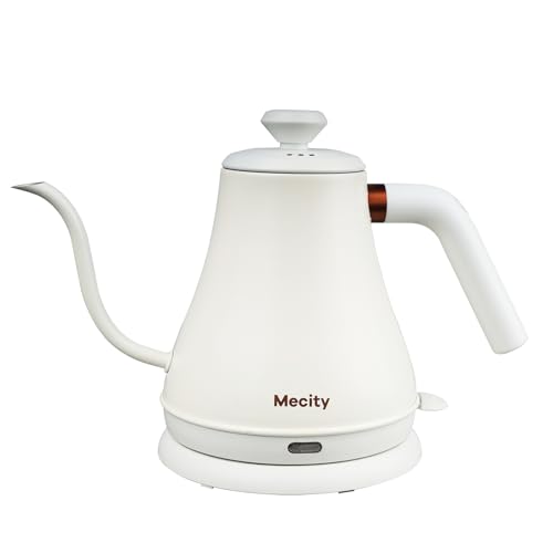 Mecity Electric Kettle Stainless Steel Gooseneck Water Kettle Water Boiler for Pour Over Coffee Fast Heating, Auto Shut Off