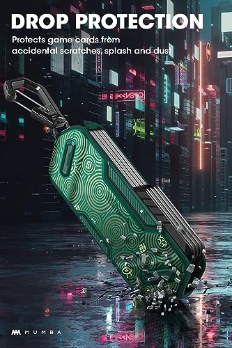 Mumba 12 Game Card Case for Nintendo Switch Game Cards, Portable and Exquisite Protective Hard Shell with 4 Layer Rotatable Holder for Nintendo Switch 2/Switch/Switch OLED/Lite (Viridian)