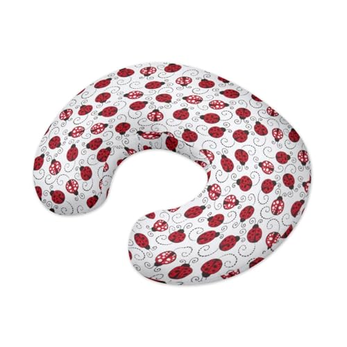 Forchrinse Red Ladybug Nursing Pillow Slipcover Covers Soft Comfortable Pillowcase for Nursing Pillow Stretchy Replaceable Feeding Pillow Slipcover Washable