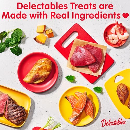 Delectables Squeeze Up Non-Seafood Variety Pack, Creamy Squeezable Puree, Lickable Wet Cat Treats, Grain Free, No Added Fillers, No By-Products, No Added Preservatives