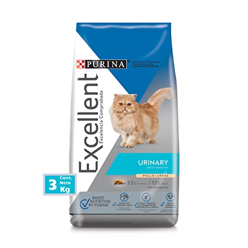 Purina Excellent Alimento para Gatos Adulto Urinario Pollo y Arroz 3 kg