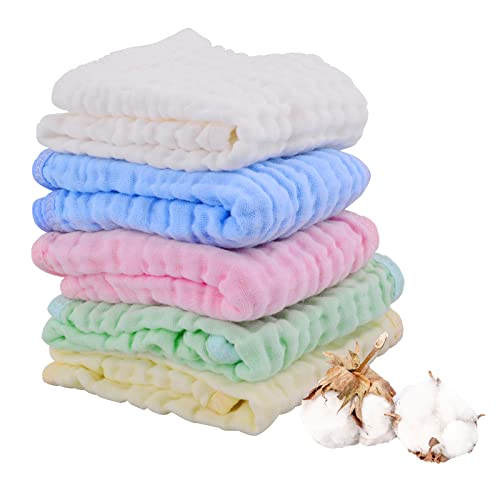 Muslin Baby Burp Cloths 5 Pack