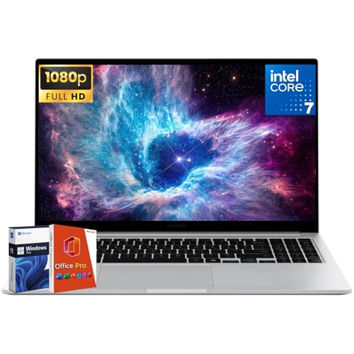 SAMSUNG Galaxy Book4 Business Laptops with Microsoft Office Lifetime License, Intel 10-Core 7