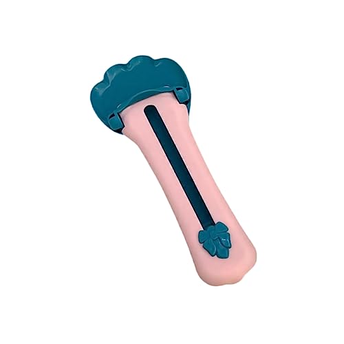 TITA-DONG Cat Claw Shaped Strip Squeeze Spoon for Lickable Wet Treats, Delectables Feeder for Liquid Snack Feeding (Blue+Pink)