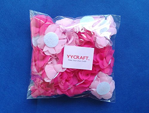 YYCRAFT Pack Of 30 Chiffon Flower 1.75
