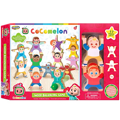 Be Amazing! Toys CoComelon Wooden Balancing Stackrobat Game