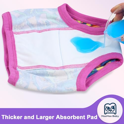 MooMoo Baby Training Underwear 10 Packs Absorbent Potty Training Pants for Boys and Girls Cotton Pee Pants 5T
