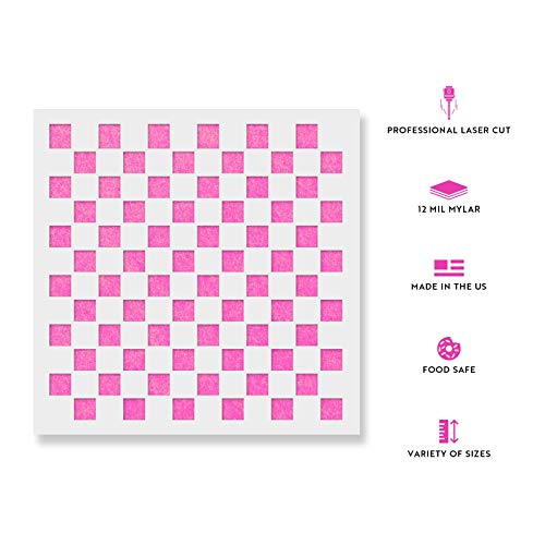 Checkerboard Stencil - Create Checker Patterns, Ideal for Checkers Game Boards