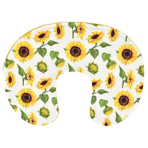 BxuanW Nursing Pillow Cover Stretchy Pillow Slipcovers for Breastfeeding Moms Two-Sided Design (Sunflower)