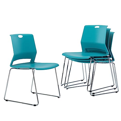 Sidanli Blue Stacking Chairs-Set of 4