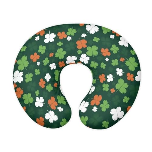 Jeiento Irish Flag Design Nursing Pillow Covers Ultra Soft Breastfeeding Pillow Slipcover Three-Colour Leaf Feeding Pillow Covers St. Patrick's Day for Irish