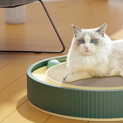 Lexweezwudi Cat Scratching Board,Cat Toy Track Ball and Indoor Interactive Pet Cats Scratch Scratcher Toys Scratching Pad Perfect for Chasing, Hunting, Mental & Physical Exercise Puzzle(Blue)