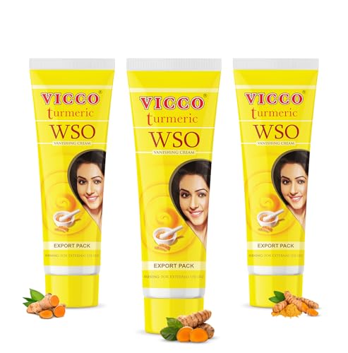 Vicco Turmeric WSO Face Moisturizer Cream 70 Year Legacy of Ayurveda, Hydrating with Natural Turmeric for Clear, Radiant Skin, Vegan