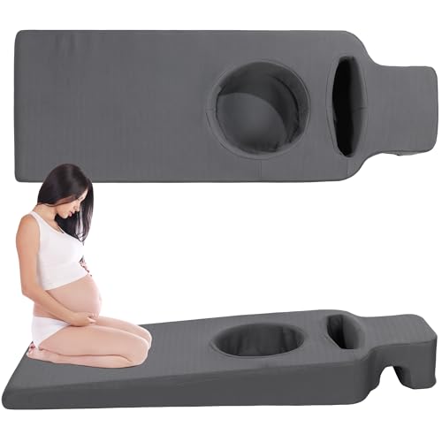 MABOZOO Foam Pregnancy Bed Cushion, Full Body Pregnancy Pillow Prenatal Pregnancy Positioning Bolster with Hole for Tummy, Maternity Belly Pillow for Stomach Sleeper