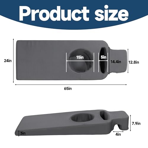 MABOZOO Foam Pregnancy Bed Cushion, Full Body Pregnancy Pillow Prenatal Pregnancy Positioning Bolster with Hole for Tummy, Maternity Belly Pillow for Stomach Sleeper