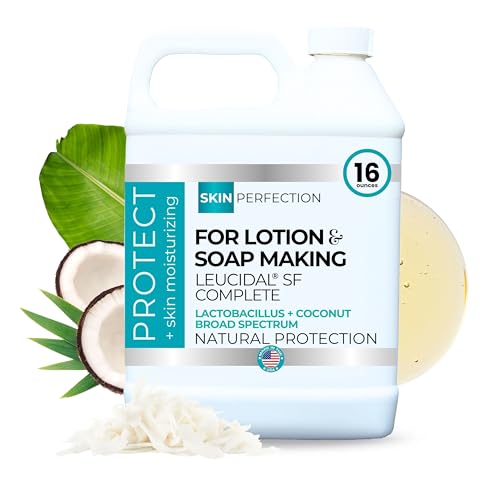 Skin Perfection Leucidal SF Complete Advanced Protection Natural Preservative Alternative Lactobacillus Coconut Soap, Skincare, Cosmetics, and Lotion Making 16 ounce