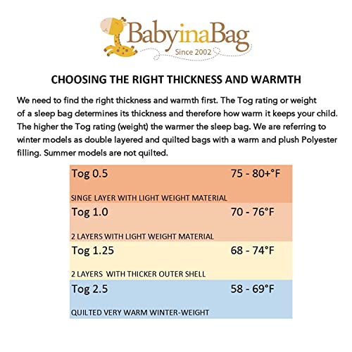 BABYINABAG Baby Sleeping Bag - Wearable Blanket
