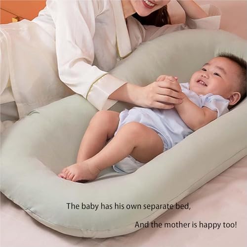 Jeeeun Baby Loungers, Infant Bed Lounger, Baby Lounger Pillow for Newborn - with Removable Lounger Cover - Machine Washable, Pink, Blue (Pink)