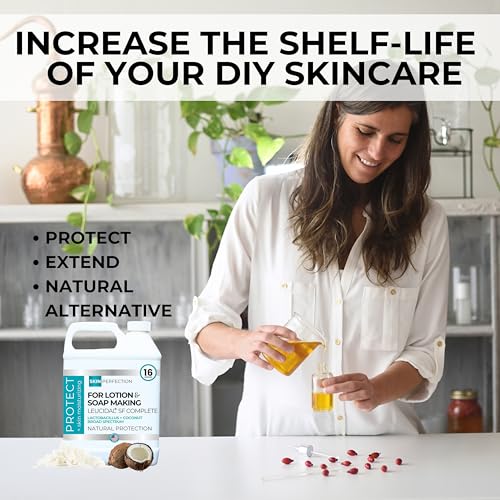 Skin Perfection Leucidal SF Complete Advanced Protection Natural Preservative Alternative Lactobacillus Coconut Soap, Skincare, Cosmetics, and Lotion Making 16 ounce