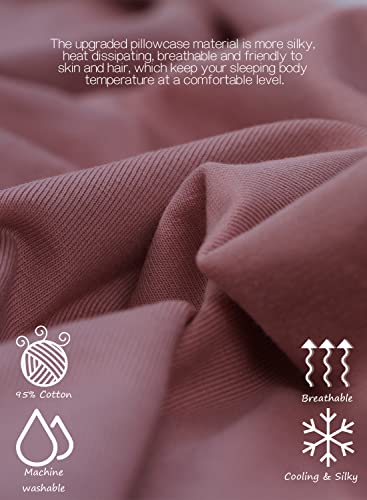 INSEN Cooling Pregnancy Pillow, Maternity Pillow with Soft Cotton Cover, C Shaped for Pregnant Sleeping (Cooling Cotton-Pink)