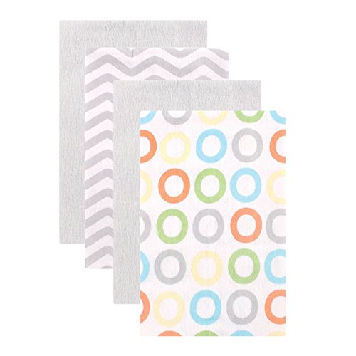 Luvable Friends Unisex Baby Flannel Burp Cloths, Yellow, One Size