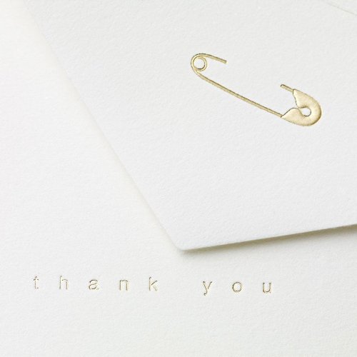 Crane & Co. Diaper Pin Thank You Note (CT1337), Pack of 10