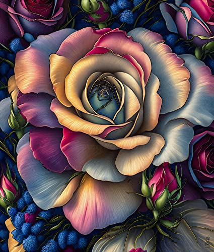 Ingooood Jigsaw Puzzle 1000 Pieces - Fantasy Series - Roses Puzzle Entertainment Toys for Adult Puzzles for Home Decoration, Family Puzzle Perfect for Game Nights (June Rose)