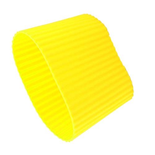 uxcell Silicone Nonslip Glass Bottle Mug Cup Sleeve Protector Cover Yellow