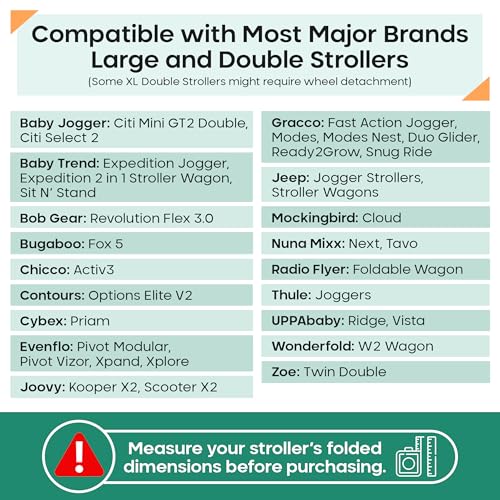 reperkid Large Stroller Bag for Airplane Travel, Black & Red