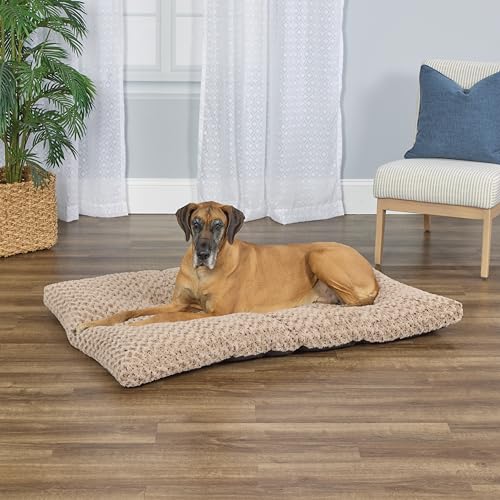 MidWest Homes for Pets Plush Ombre Swirl Dog Bed; Mocha 53.15L x 34.84W x 3.94H -Inches for Giant Breeds