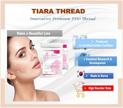 Tiara PDO thread lift KOREA / 360R Bidirection Cog Type/Sharp (20pcs) (23G60mm)