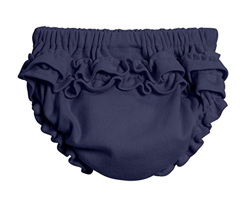Made in USA Baby Girls Ruffled Diaper Covers Bloomers Soft Cotton Fashionable Cute SPD sensory Sensity Clothing Navy
