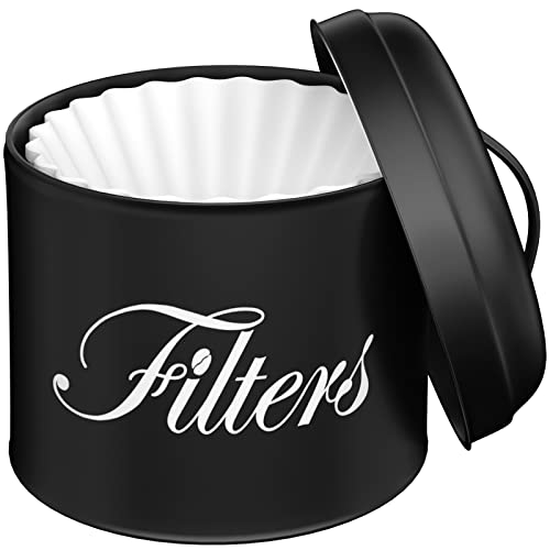 APOIMNA Coffee Filter Holder, Basket Storage Container for Counter, Black Small Bar Accessories for Coffee Bar Station(Black)