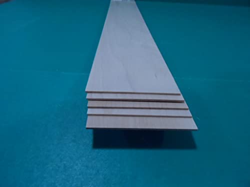 Maple Wood Sheets 1/16 x 3 x 24in (5) - Quantity is Listed in Parenthesis in Title