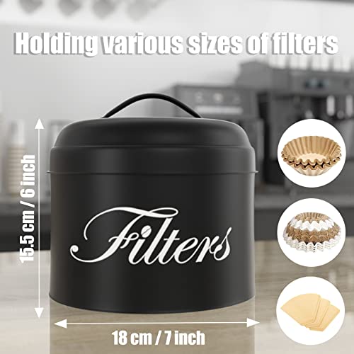 APOIMNA Coffee Filter Holder, Basket Storage Container for Counter, Black Small Bar Accessories for Coffee Bar Station(Black)