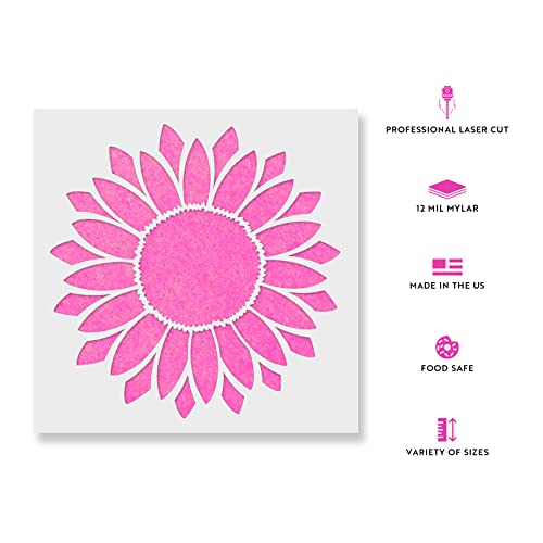 Sunflower Nature Stencil - Flower, Small, For Painting