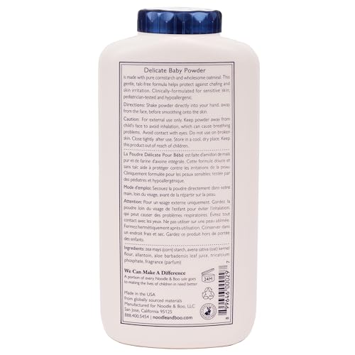 Noodle & Boo Delicate Baby Powder, Natural, Talc Free