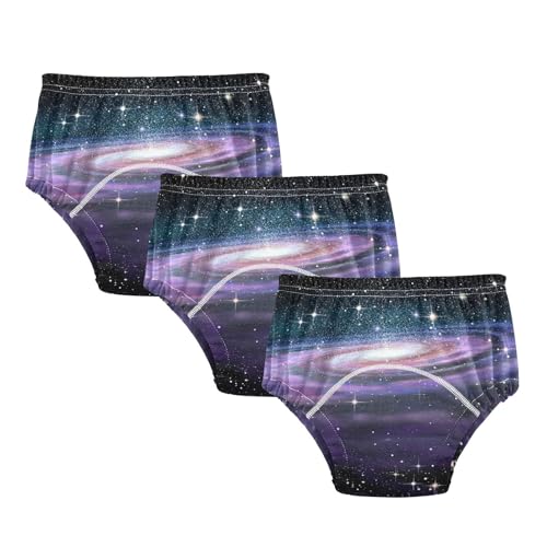ALAZA Galaxy Cotton Potty Training Underwear Pants for Toddler Girls Boys