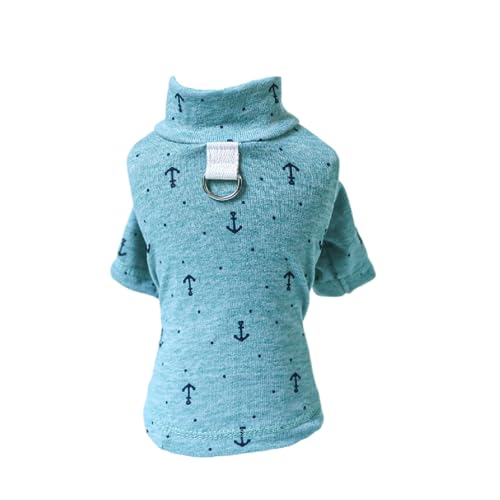 Dog Sweatshirt Dog Overalls Pet Turtleneck Shirt Pullover Sweater Soft Breathable Dog Pajamas Autumn and Winter Warm Dog Clothes Cat Shirt Dog Outfits Dog Clothes for Small Dogs Girl Boy Green S