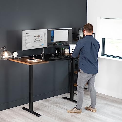 VIVO Electric 71 x 30 in Rustic Standing Desk, Memory Height Adjustment