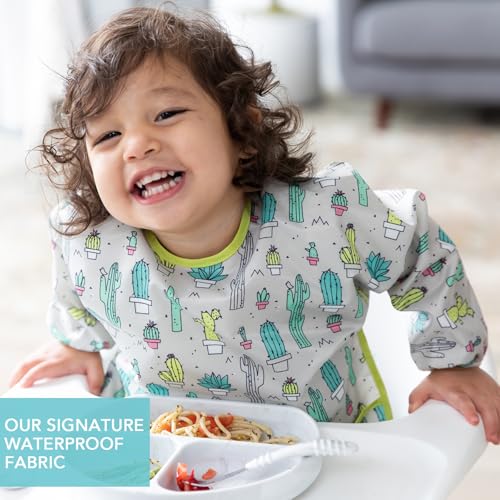 Bumkins Sleeved Bib for Girl or Boy, Baby and Toddler for 6