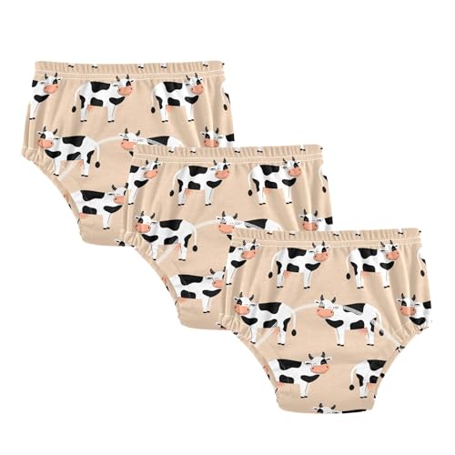 Mazeann Farm Cute Cows Toddler Potty Training Underwear Cotton Absorbent Soft Baby Girl Boy Potty Training Pant 2t