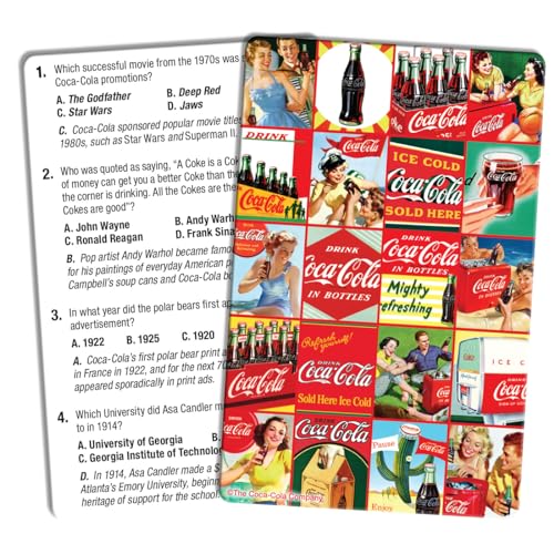 Masterpieces Officially Licensed Coca-Cola - Family Trivia Game with Collectible Tin Ages 13 and Up.