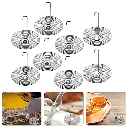 Luxshiny Teapot Spout Strainer 20PCS Teapot Filters Stainless Steel Filter Spouts Spring Strainers Spout Infuser Replacement Tea Straining Tool for Tea Pots Kettles