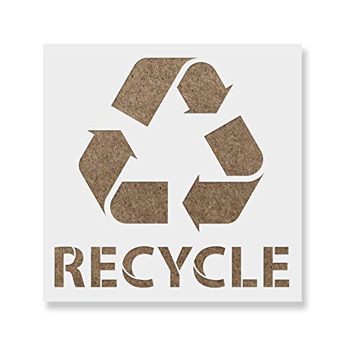 Text Stencil - Clean Stencil, Recycle Symbol Art, Stencils