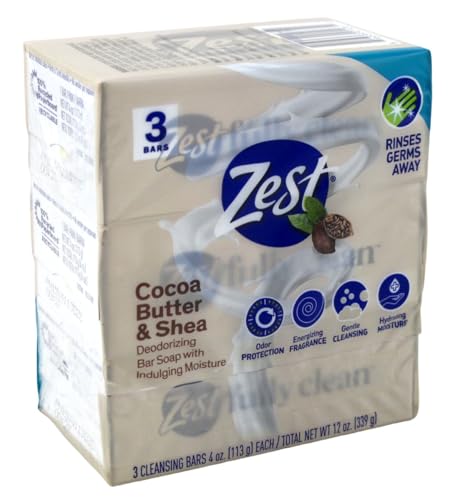 Zest Bath Bars, Cocoa Butter & Shea