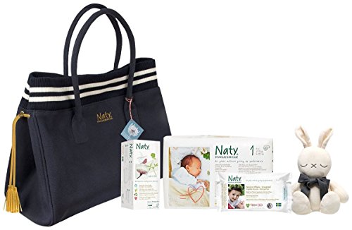 Eco by Naty Diaper Bag, Blue/White